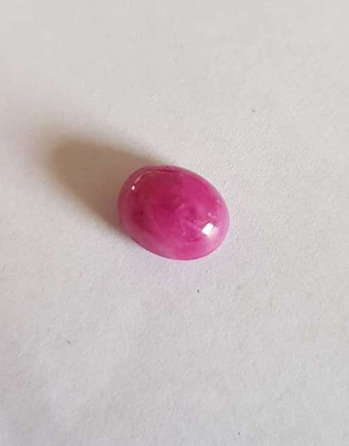 5.83Ct. Ruby Oval  Cabochon Pinkish Red Color