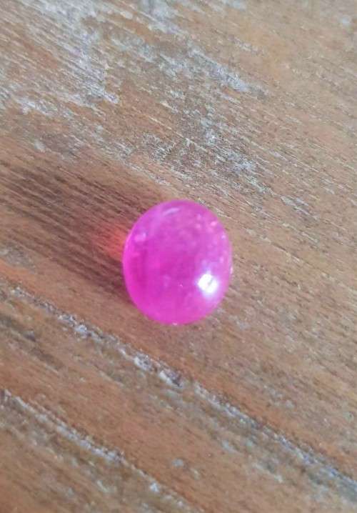 6.92Ct. Ruby Oval  Cabochon Pinkish Red Color
