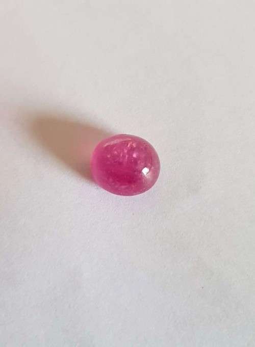 6.92Ct. Ruby Oval  Cabochon Pinkish Red Color