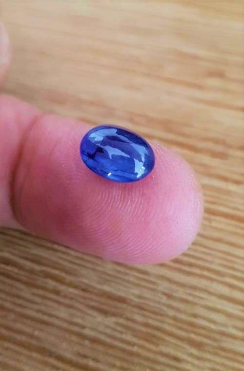 4.62Cts  BLUE SAPPHIRE 0VAL LOOSE GEMSTONE NATURAL