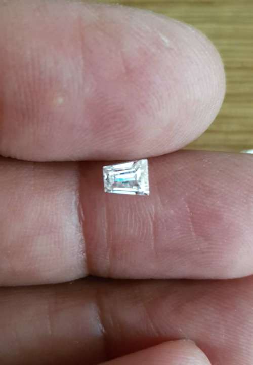 Certified Trapezoid White D Color 0.50Cts Each  Moissanite  **1.00Cts Perfect Pair**