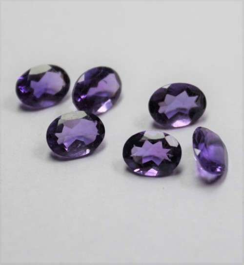 PURPLE AMETHYST OVAL CUT 6x8MM FACETED LOOSE  GEMSTONE