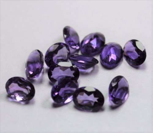 PURPLE AMETHYST OVAL CUT 6x8MM FACETED LOOSE  GEMSTONE