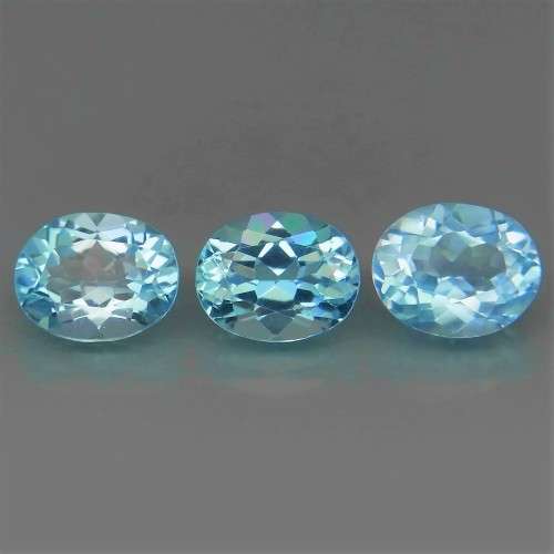 Topaz Swiss Blue 2.95 Ct. Oval Shape 10 x 8mm.  Natural Gemstones