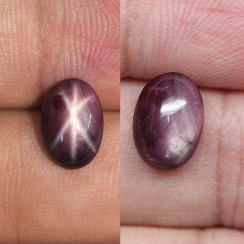 5.00Ct. Star Ruby Natural Oval Cabochon Top Blood Red 6 Rays Amazing