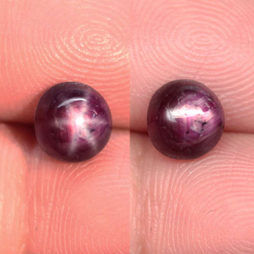 2.23Ct. Star Ruby l Antique Cabochon Purplish Red 6 Rays Natura Amazing Madagascar
