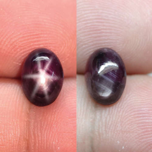 3.05Ct. Star Ruby Antique Cabochon Purplish Red 6 Rays Natural Amazing