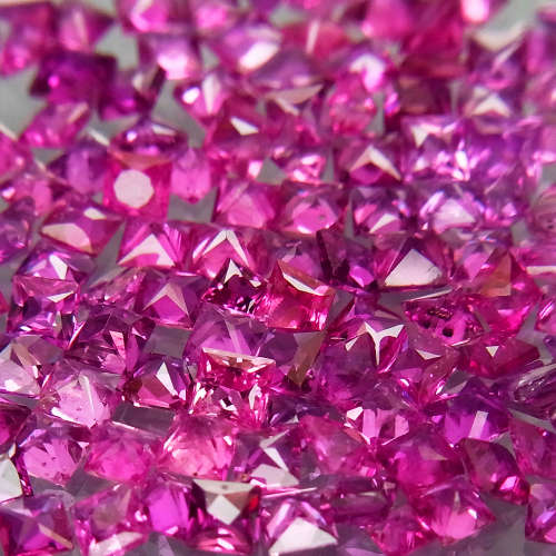Pink Purple Ruby Princess Cut 1.8-2.2 mm. 1Pcs/0.075Ct Rare!