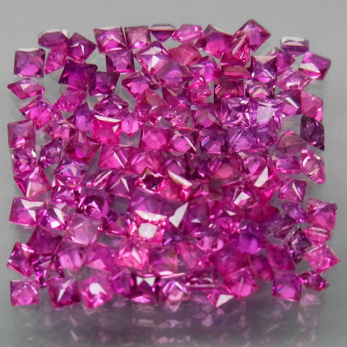 Pink Purple Ruby Princess Cut 1.8-2.2 mm. 1Pcs/0.075Ct Rare!