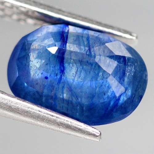2.89Ct. Sapphire Natural Oval Cornflower Blue Color Good! Sparkling!