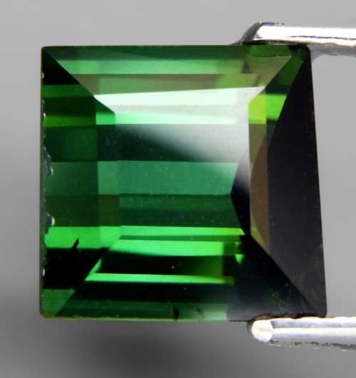 2.69Ct. Green Tourmaline Mozambique Square 8x8mm.Ravishing Color! Natural