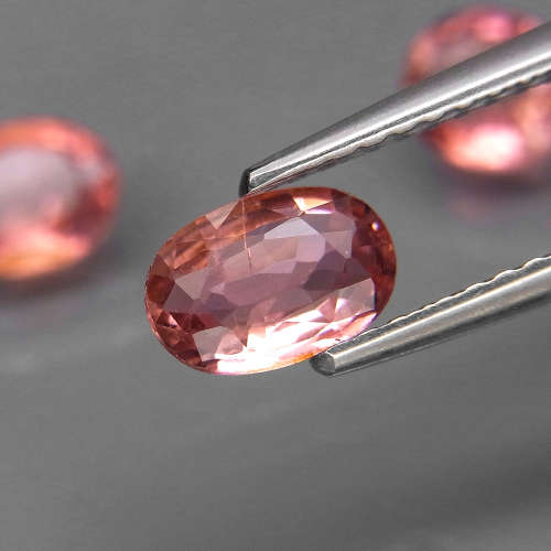 Pink Tourmaline 3Pcs/1.65Ct.Oval 5.5x4.5-6.5x4.5mm.Beautiful Color! Natural
