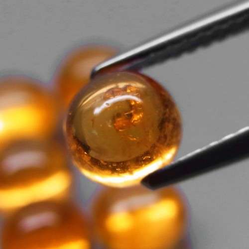 Fanta Orange Spessartite Garnet Round Cabochon 1Pcs/1.40Ct. 5.5 to 6 mm Namibian