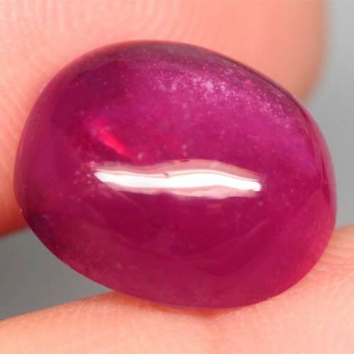 12.7Ct. Ruby Natural Oval Cabochon Pinkish Red Color Good Sparkling!