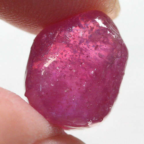 11.16Ct. Ruby Natural Rough Pinkish Red Heated Glowing Madagascar