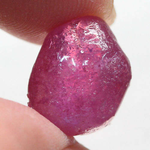 11.16Ct. Ruby Natural Rough Pinkish Red Heated Glowing Madagascar