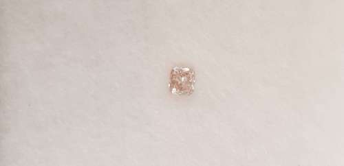 Certified Argyle Mine 0.10Ct VS2 Light Pink Cushion Natural Diamond
