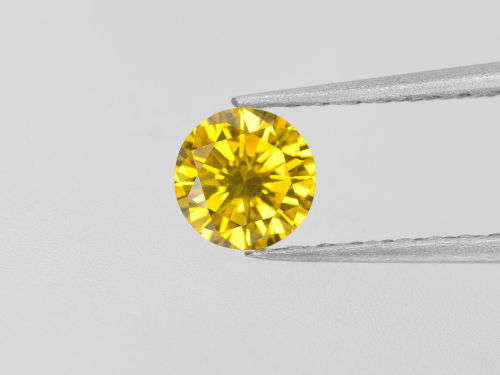 0.14Cts DIAMONDS SPARKLING VIVID YELLOW COLOR NATURAL