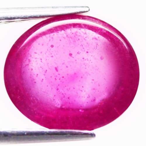 3.89Ct. Ruby Oval Cabochon Purplish Red Color Natural