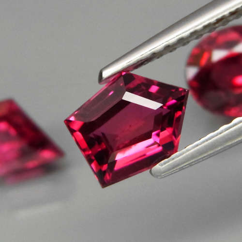 Cherry Pink Rhodolite Garnet 3Pcs/3.32Ct Mixed Shape 6x5.5 to 8.5x5.5mm.Natural