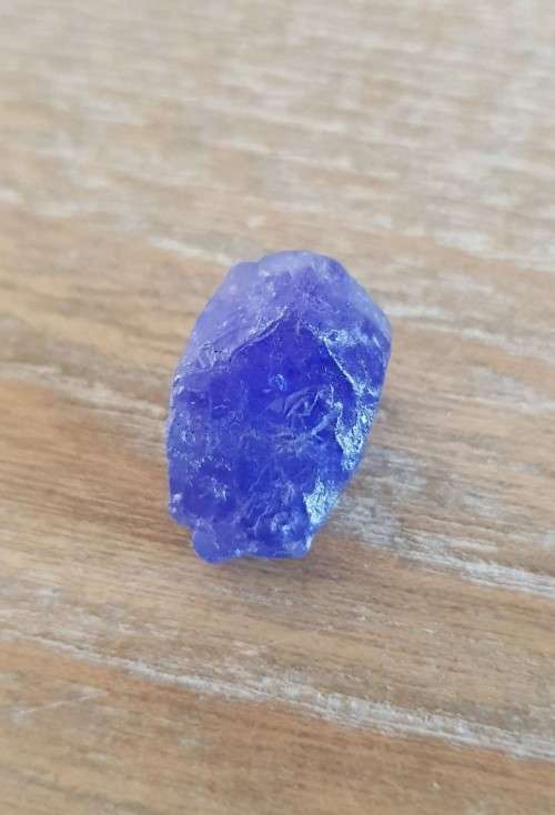 TANZANITE 28.78Cts. NATURAL VIOLET BLUE SPECIMEN ROUGH