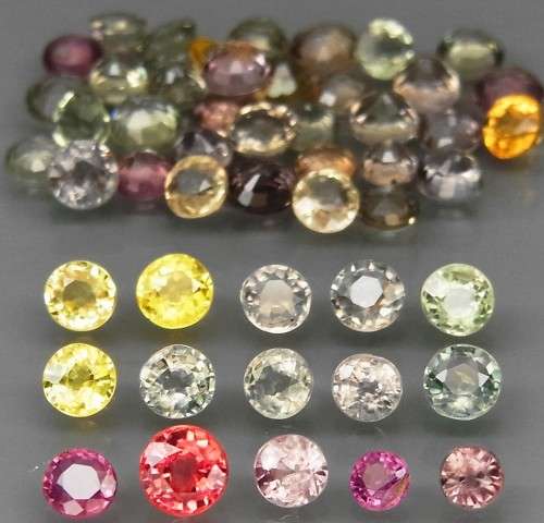 Sapphire Mixed Colours Round 1Pc/2.5-3.5mm  Songea,Africa