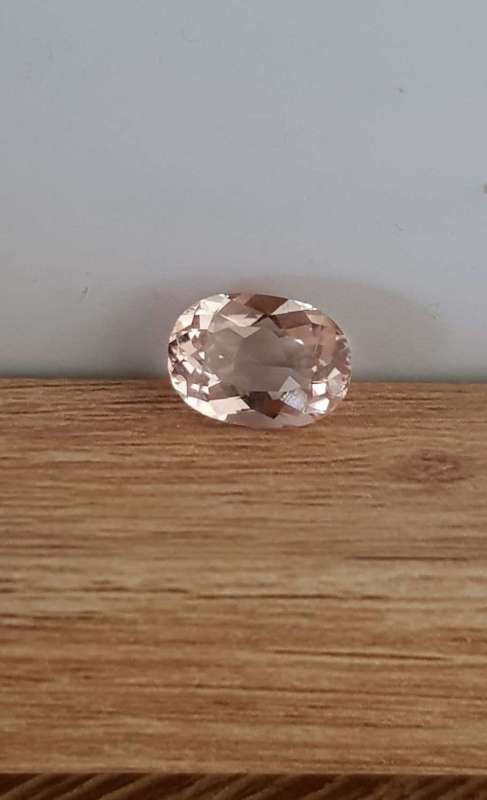 2.70Cts PINK MORGANITE OVAL CUT**CERTIFIED** GEMSTONE! NATURAL