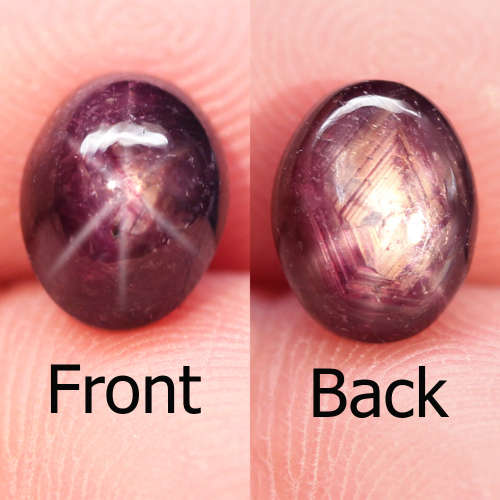 3.60Ct. Star Ruby Natural Oval Cabochon Purplish Red 6 Rays Amazing Madagascar
