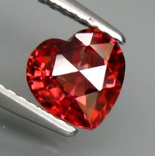 1.38Ct.Ravishing  Pink Zircon Tanzania HEART Rose Cut Color&Full Fire! Natural