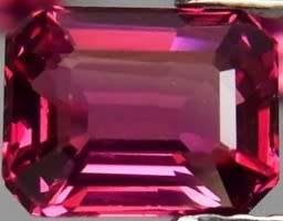 Rhodolite Garnet 2.00Ct. Cherry Pink Emerald Cut .Ravishing Color!
