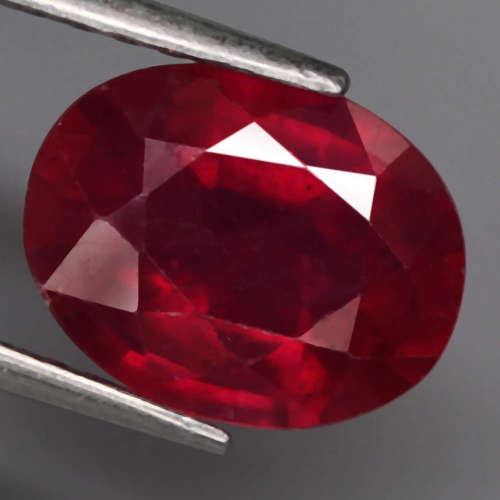 3.17 Ct. Ruby Oval Facet Top Blood Red Marvelous Natural