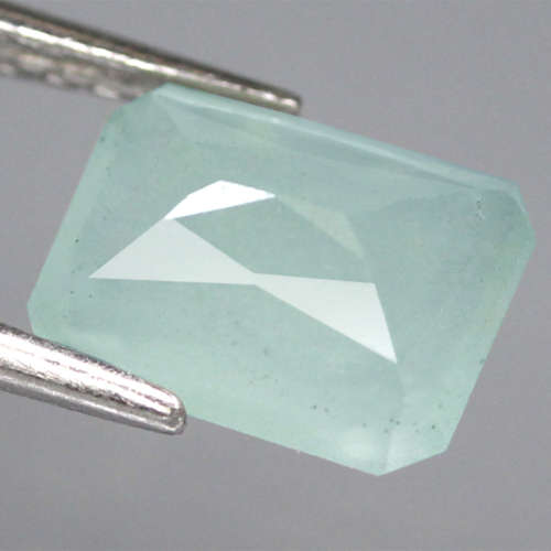 2.71Ct. Aquamarine  Octagon Facet Greenish Blue Good Shinning! Brazil Natural