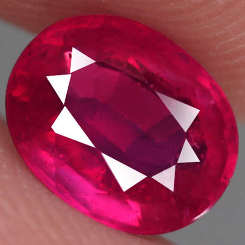 4.05Ct. Ruby Oval Facet Red Sparkling & Good Color!  Natural