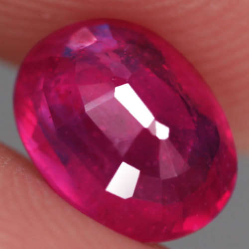 4.05Ct. Ruby Oval Facet Red Sparkling & Good Color!  Natural