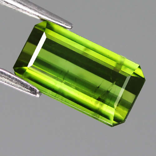 1.39Ct.  Green Tourmaline Emerald Cut  Untreated Natural