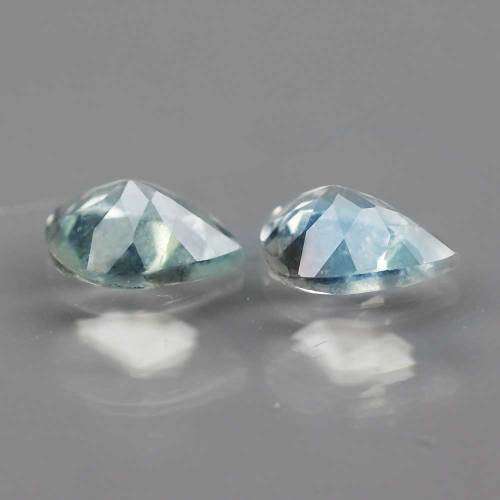 1.70Ct.  Aquamarine Pear Sky Blue**PAIR**Shinning Untreated Natural