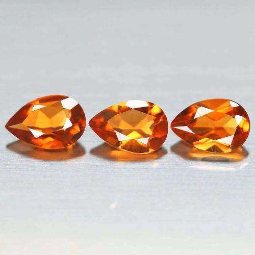 1.07Ct. Spessartine Garnet Pear Golden Orange Dazzling Untreated Natural