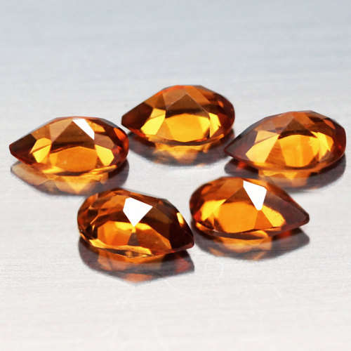 1.71Ct. Spessartine Garnet Pear Golden Orange Dazzling Untreated Natural