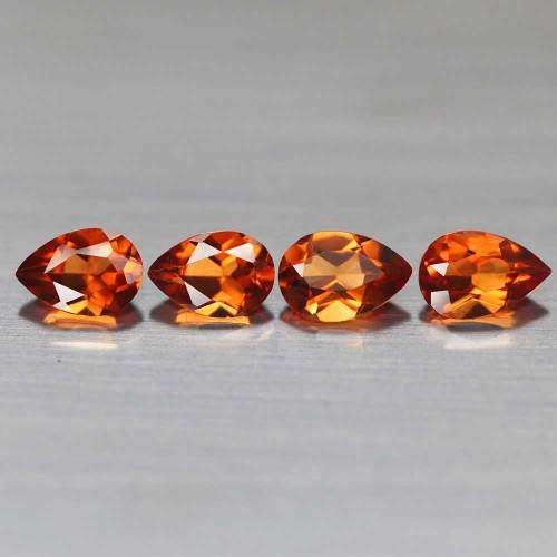 1.32Ct. Spessartine Garnet Pear Golden Orange Dazzling Untreated Natural