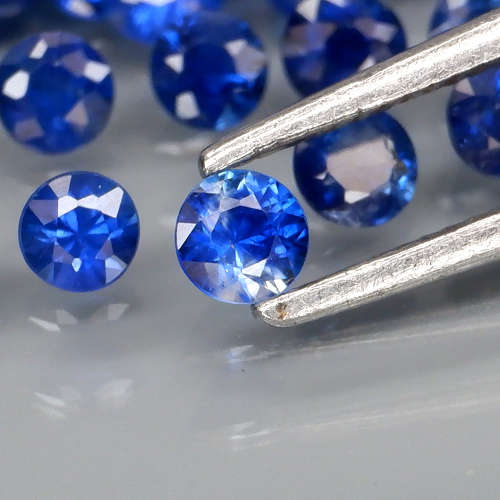 Sapphire Round**Top Blue** Diamond Cut 0.08cts 2-2.5mm.