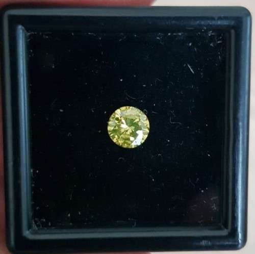 0.50Cts  DIAMOND SI1  **CERTIFIED** ROUND FANCY YELLOW NATURAL