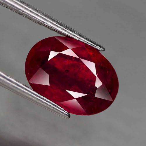 2.18Ct. Ruby  Red Oval Gem Good Quality Good Sparking! Natural