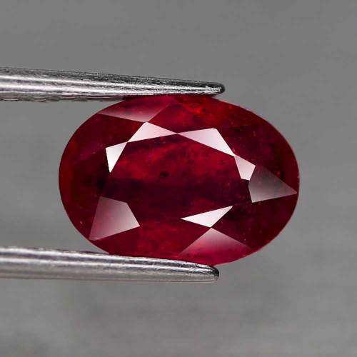 2.18Ct. Ruby  Red Oval Gem Good Quality Good Sparking! Natural