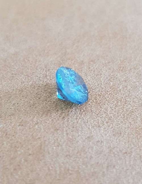 *CERTIFIED* Diamond  0.71Cts  Round Vivid Blue Loose Natural Diamond