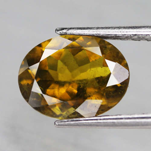 1.89Ct. Tourmaline Oval Golden Green Precious Gem Natural