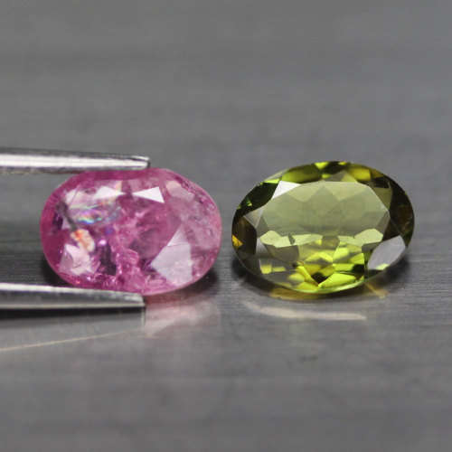 1.74Ct. Tourmaline Oval Green & Pink Untreated Natural