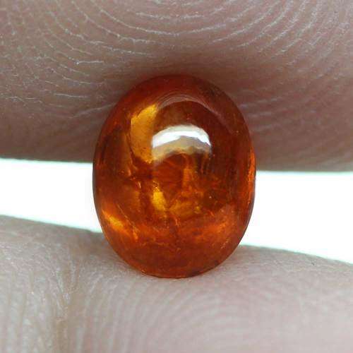 1.88Ct. Spessartite Garnet Oval Cabochon Orange Namibia Gem Good Color! Natural