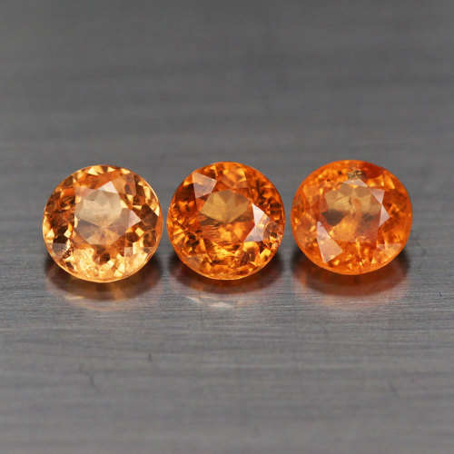 1.49Ct. Spessartite Natural Round Fanta Orange ``Pair`` Good Quality Namibia