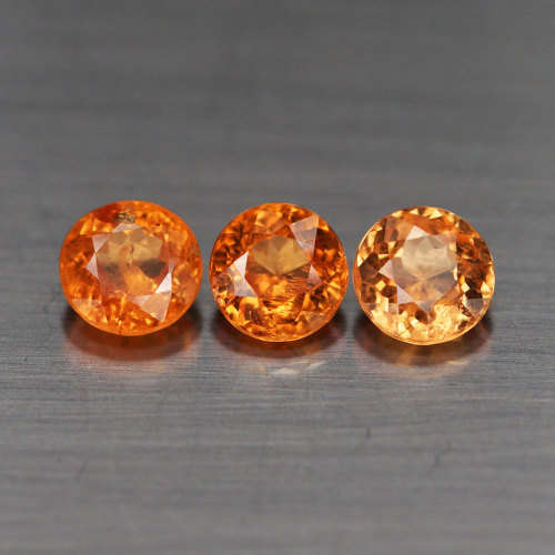 1.49Ct. Spessartite Natural Round Fanta Orange ``Pair`` Good Quality Namibia