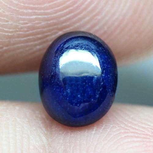 2.79Ct. Sapphire Natural Oval Cabochon Cornflower Blue Mozambique Good Color